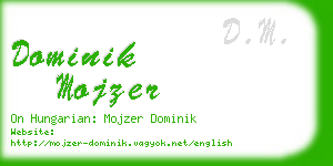 dominik mojzer business card